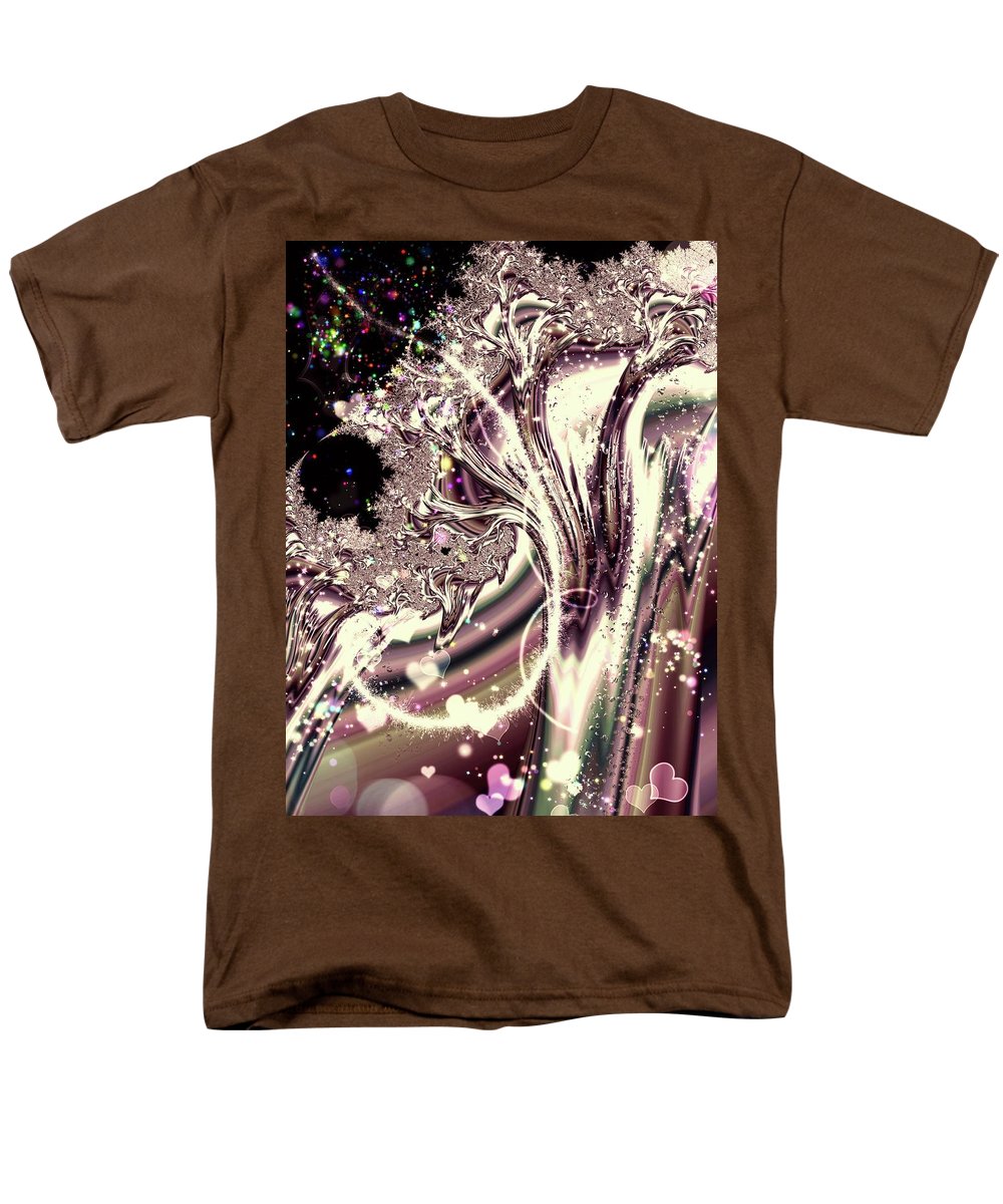 Sometimes I can See Your Soul Liquid Silver Fractal - Men's T-Shirt (Regular Fit)