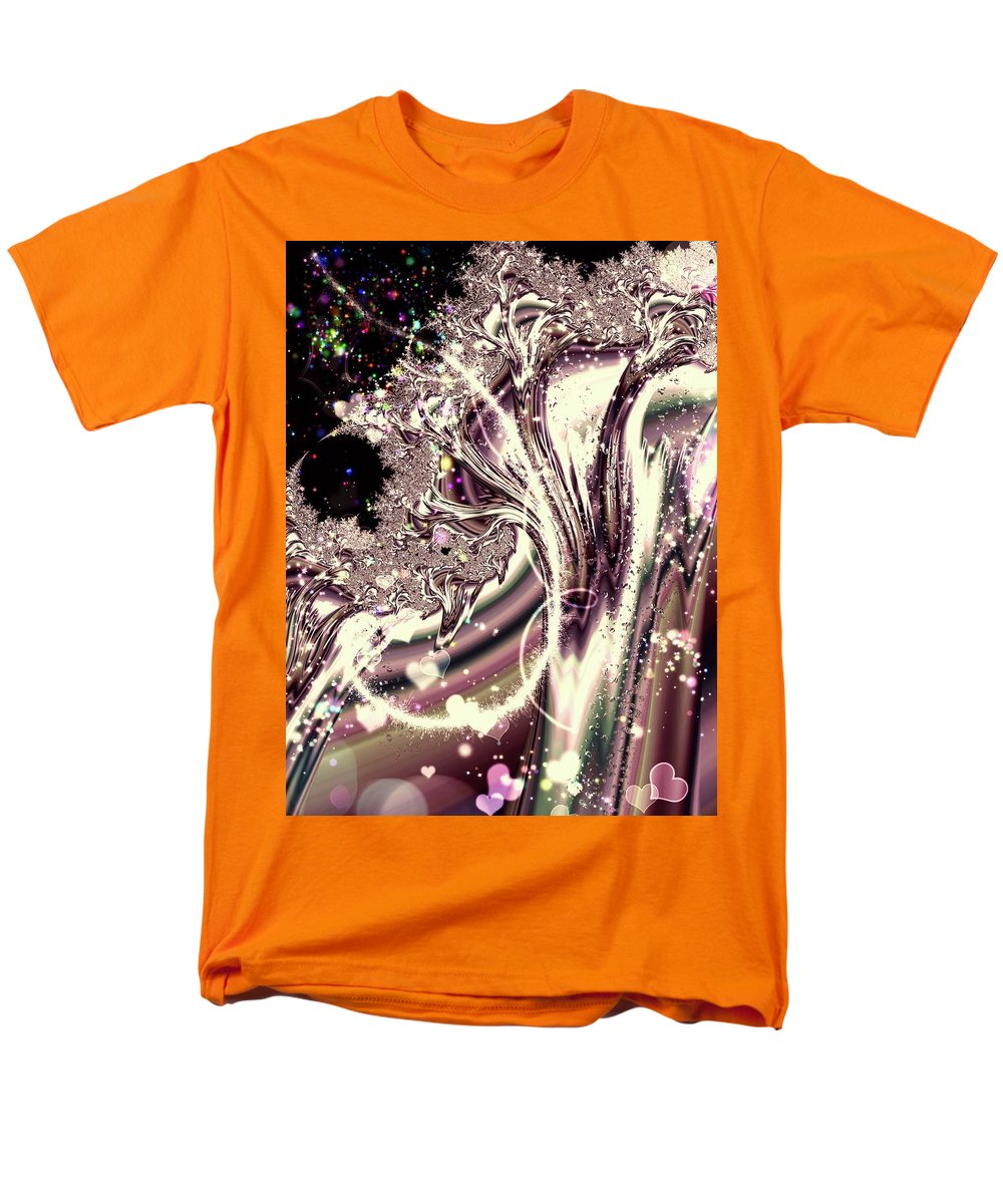 Sometimes I can See Your Soul Liquid Silver Fractal - Men's T-Shirt (Regular Fit)
