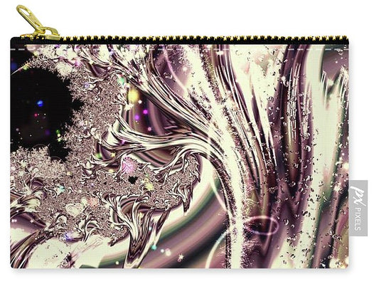 Sometimes I can See Your Soul Liquid Silver Fractal - Carry-All Pouch