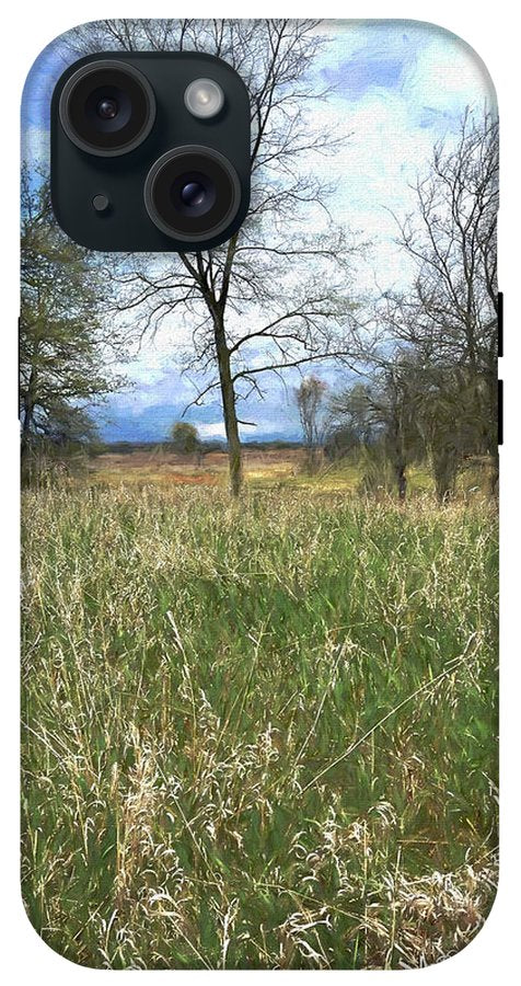Spring Prairie Grass Landscape - Phone Case