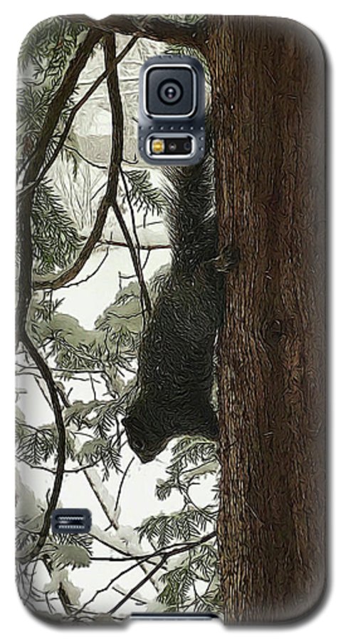 Squirrel on a Snowy Tree - Phone Case