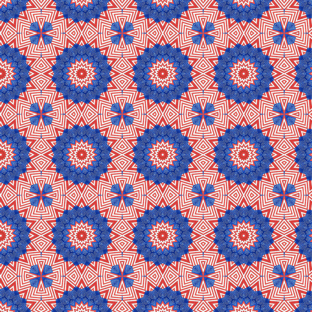 Stars and Stripes Kaleidoscope Digital Image Download