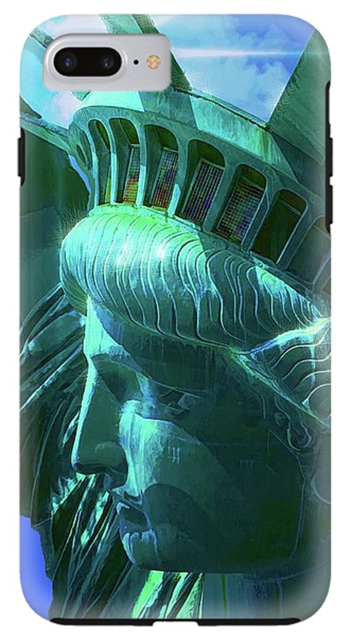 Statue of Liberty Graphic In The Sun - Phone Case