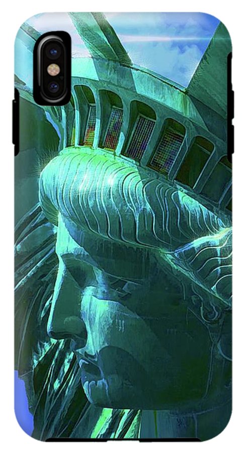 Statue of Liberty Graphic In The Sun - Phone Case