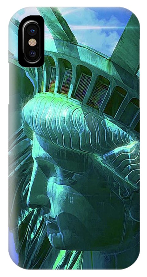 Statue of Liberty Graphic In The Sun - Phone Case