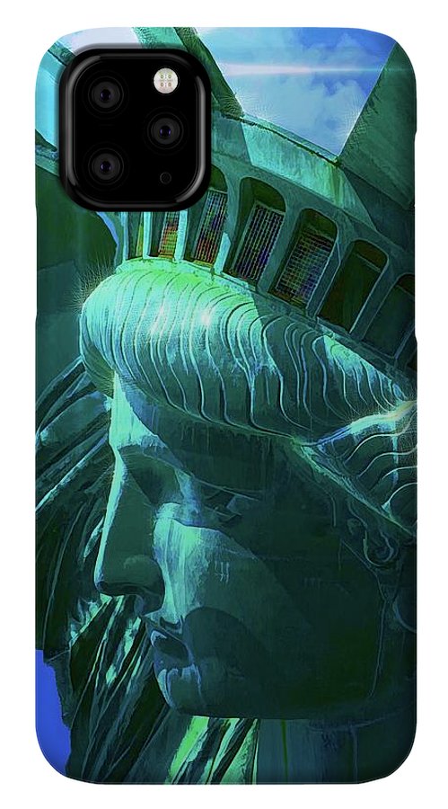 Statue of Liberty Graphic In The Sun - Phone Case