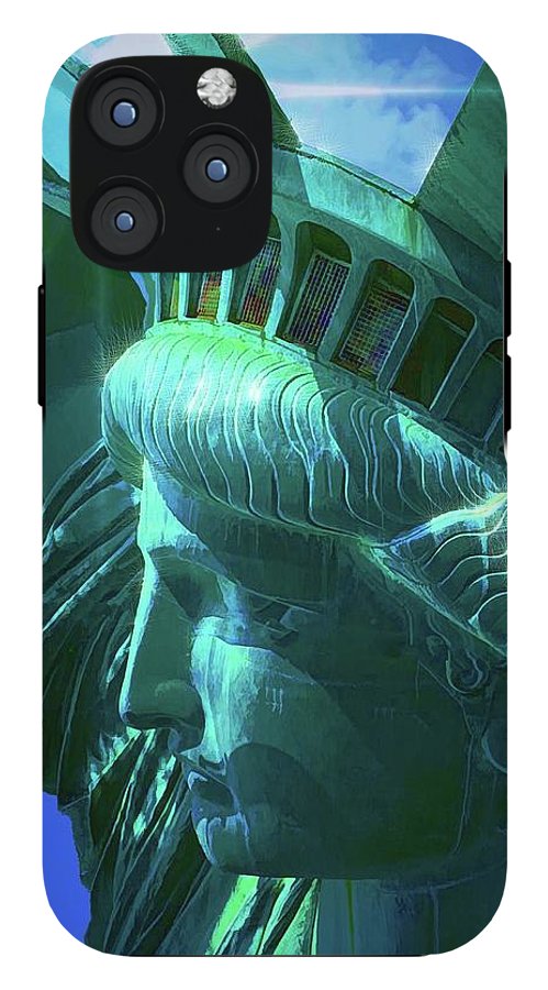 Statue of Liberty Graphic In The Sun - Phone Case