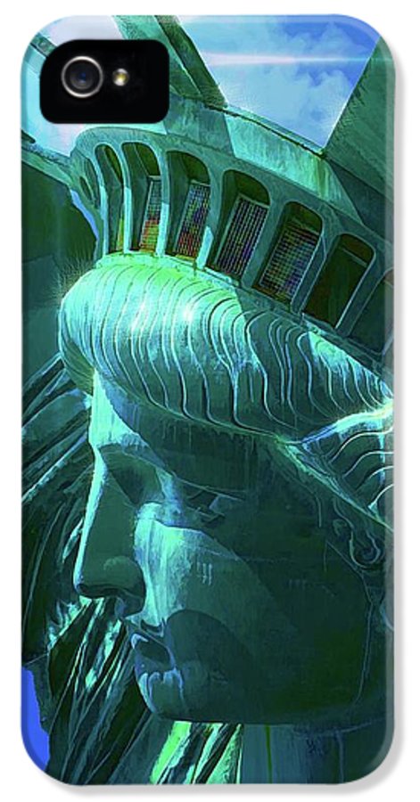 Statue of Liberty Graphic In The Sun - Phone Case