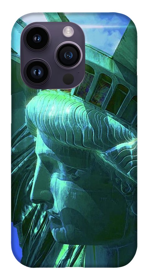 Statue of Liberty Graphic In The Sun - Phone Case