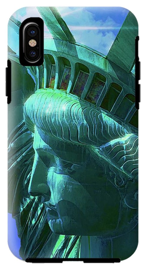 Statue of Liberty Graphic In The Sun - Phone Case