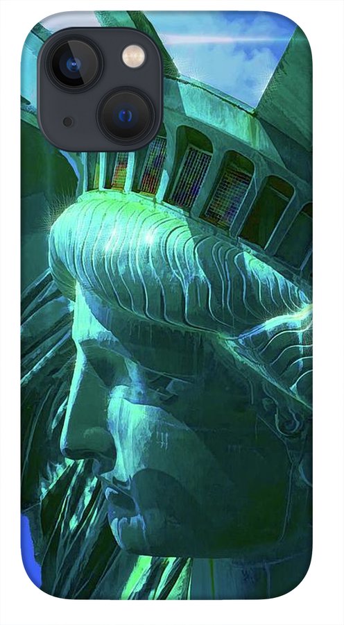 Statue of Liberty Graphic In The Sun - Phone Case