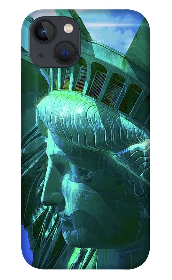 Statue of Liberty Graphic In The Sun - Phone Case