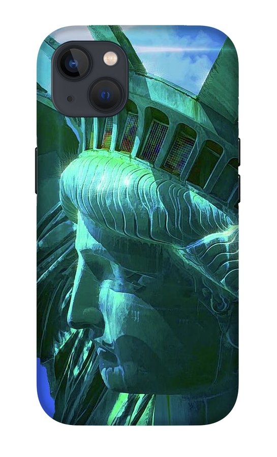 Statue of Liberty Graphic In The Sun - Phone Case