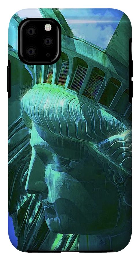 Statue of Liberty Graphic In The Sun - Phone Case