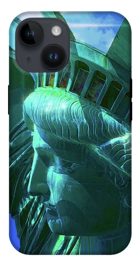 Statue of Liberty Graphic In The Sun - Phone Case