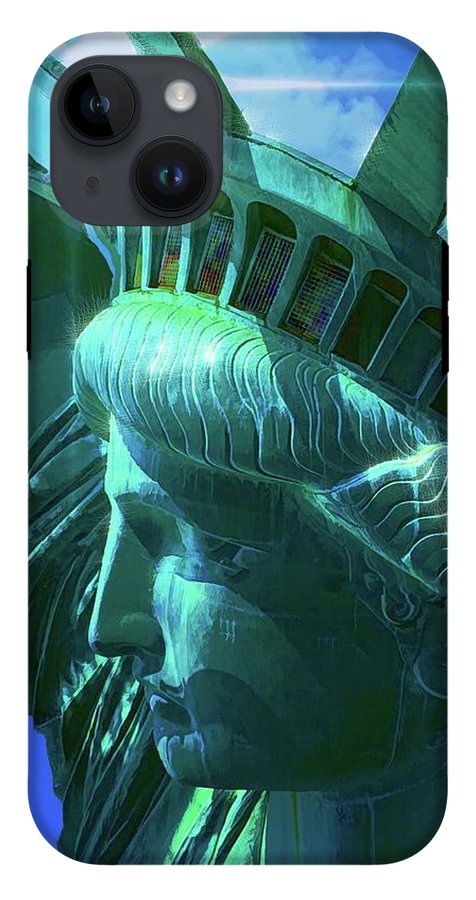 Statue of Liberty Graphic In The Sun - Phone Case