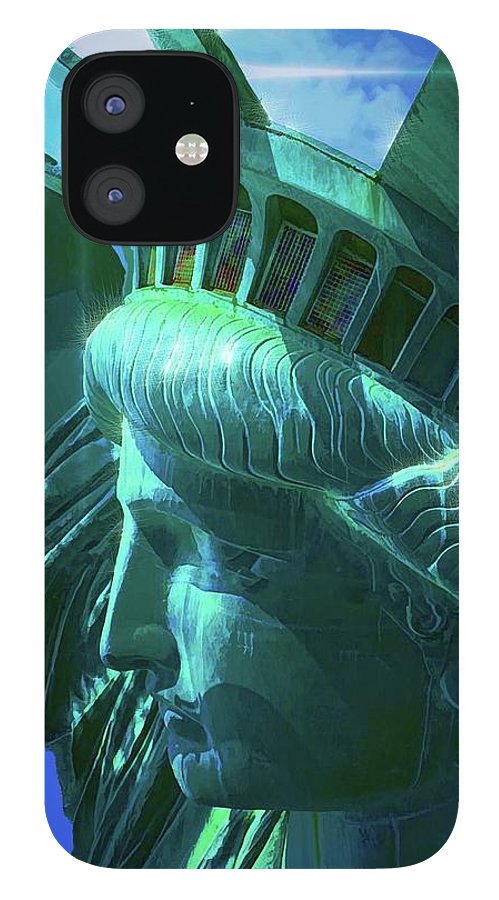 Statue of Liberty Graphic In The Sun - Phone Case