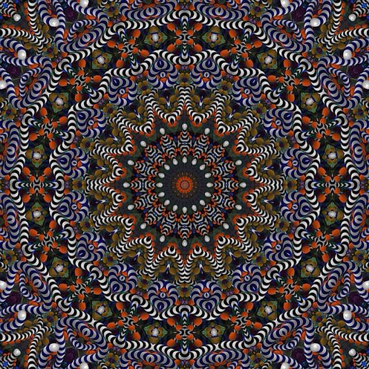 Stripes and Spirals Kaleidoscope Digital Image Download
