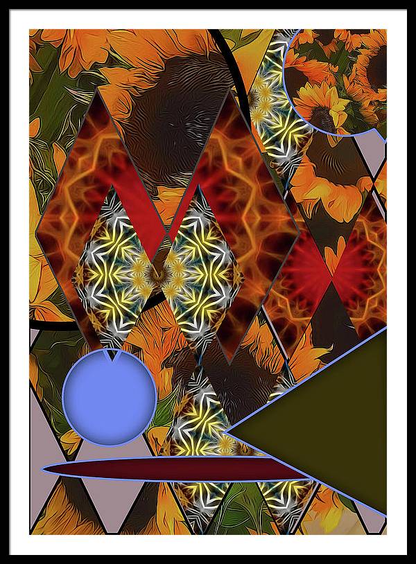 Sunflower Collage - Framed Print