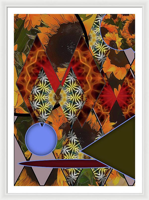 Sunflower Collage - Framed Print