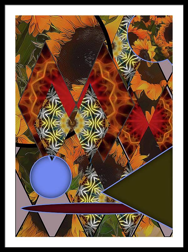 Sunflower Collage - Framed Print