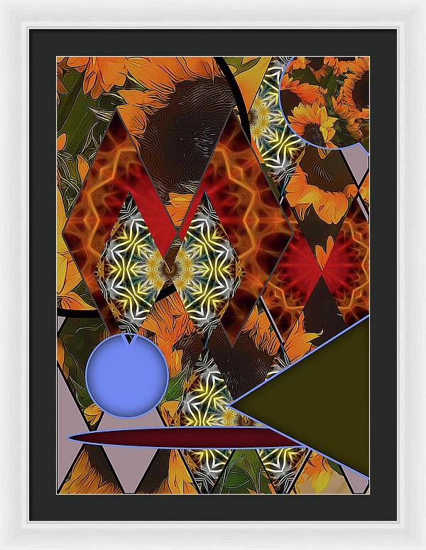Sunflower Collage - Framed Print