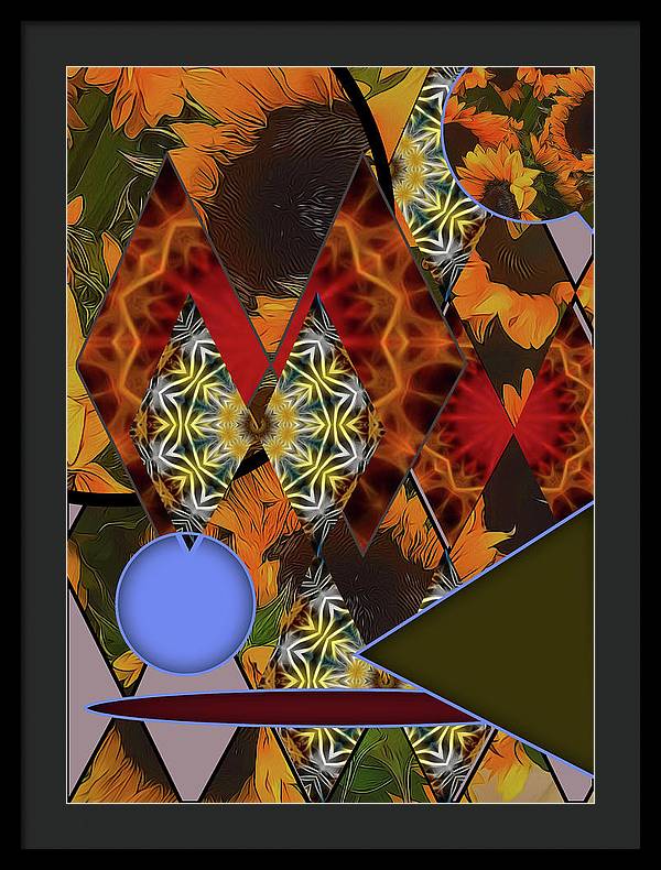 Sunflower Collage - Framed Print