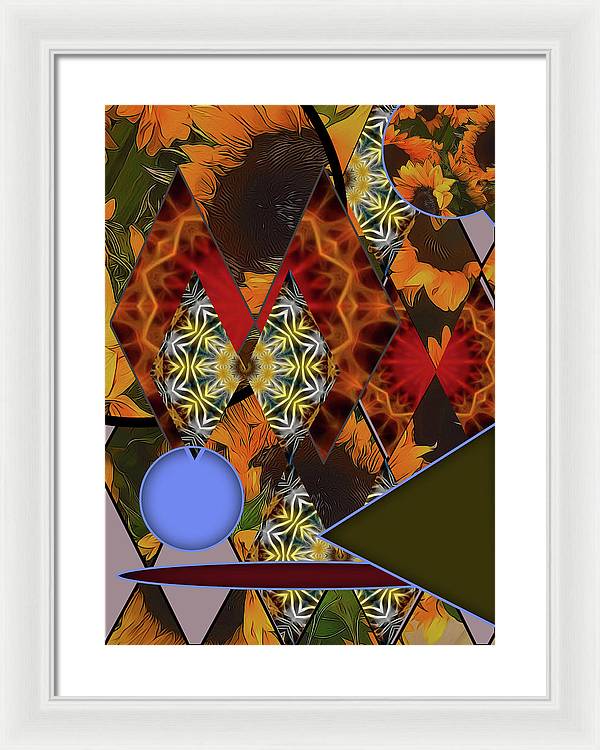 Sunflower Collage - Framed Print