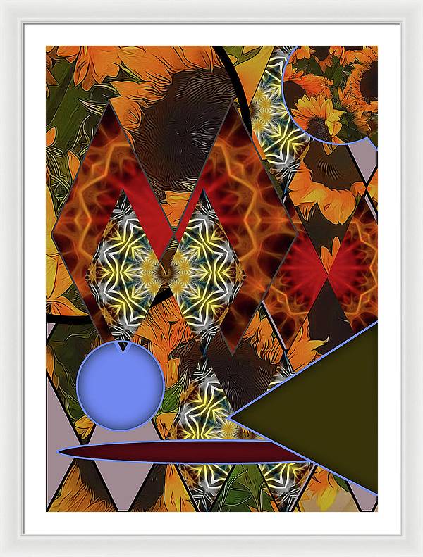 Sunflower Collage - Framed Print