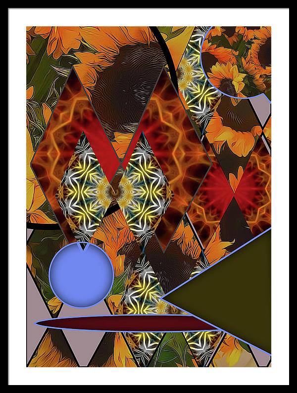 Sunflower Collage - Framed Print