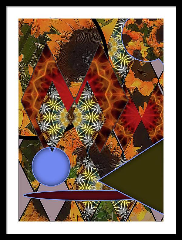 Sunflower Collage - Framed Print