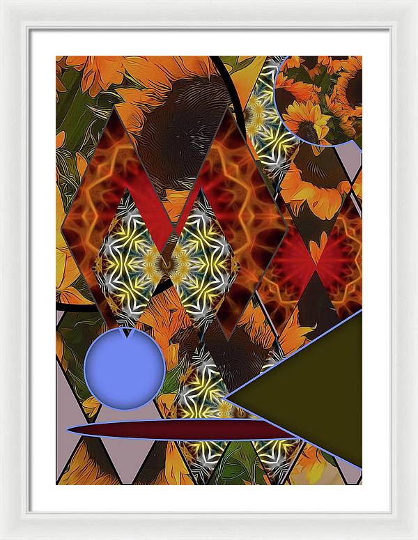 Sunflower Collage - Framed Print