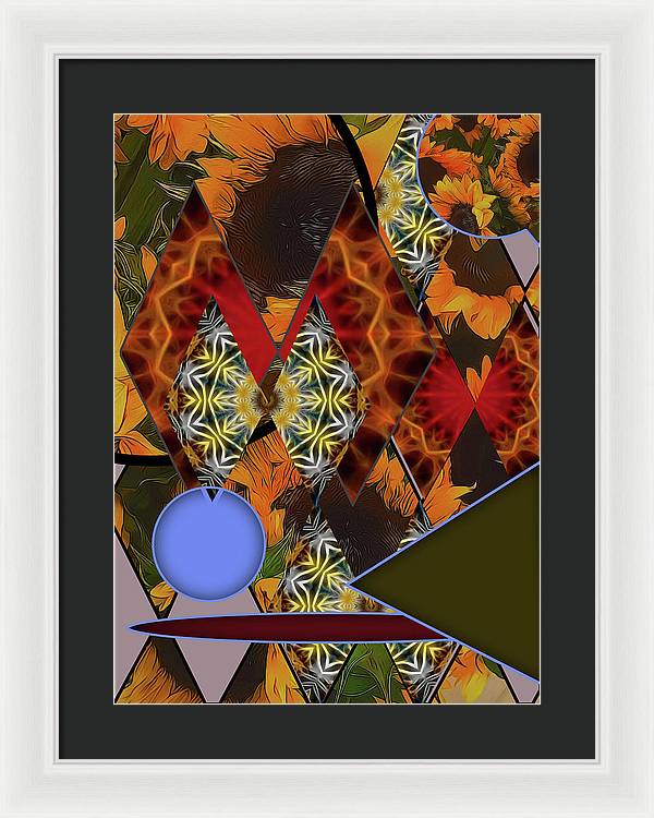 Sunflower Collage - Framed Print
