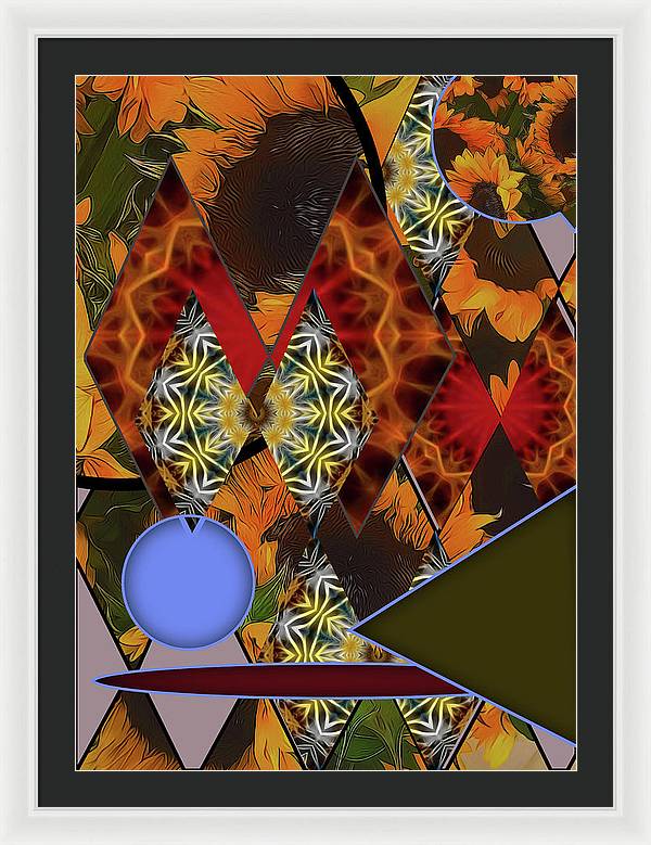 Sunflower Collage - Framed Print