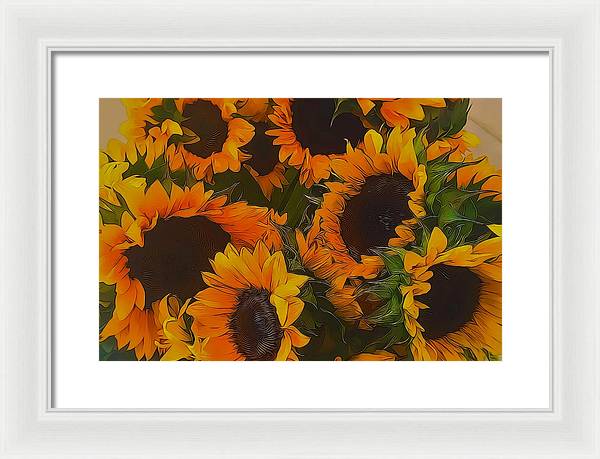 Sunflowers - Framed Print