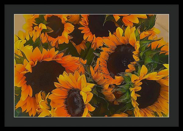 Sunflowers - Framed Print