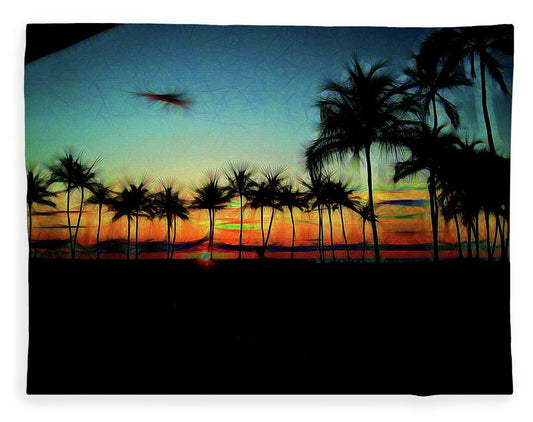 Sunset From The Car - Blanket