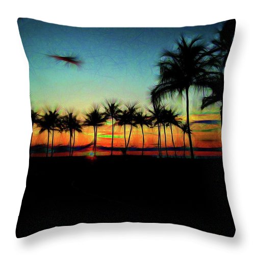Sunset From The Car - Throw Pillow