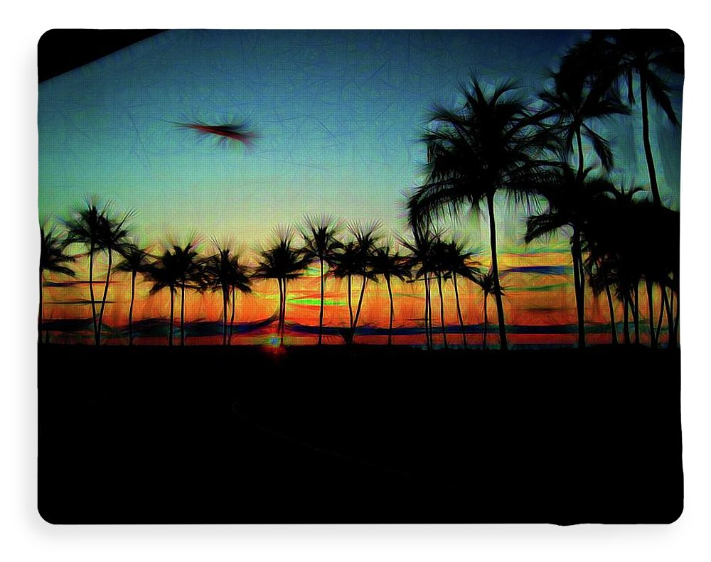 Sunset From The Car - Blanket