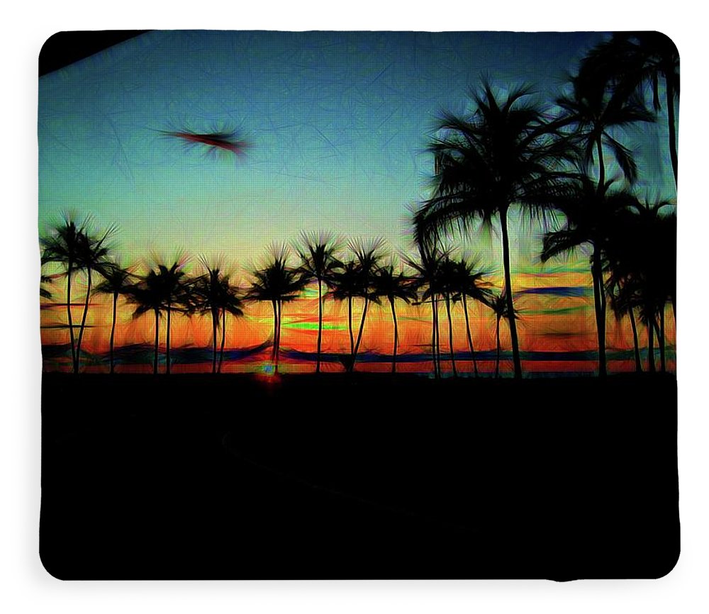 Sunset From The Car - Blanket