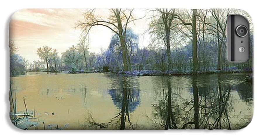 Sunset On Lake in Yellow - Phone Case