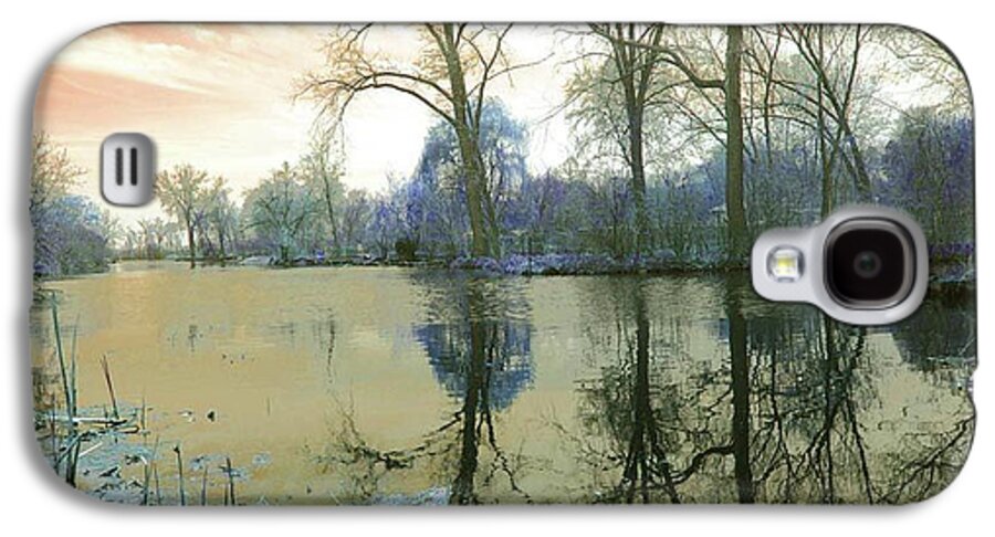 Sunset On Lake in Yellow - Phone Case