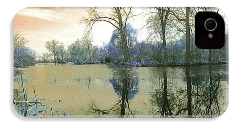 Sunset On Lake in Yellow - Phone Case