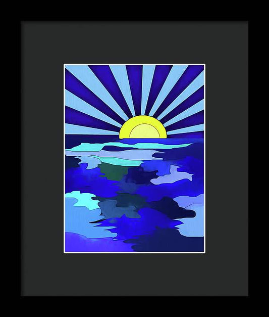 Sunset on The Lake - Framed Print