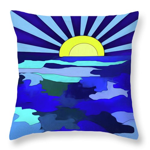 Sunset on The Lake - Throw Pillow
