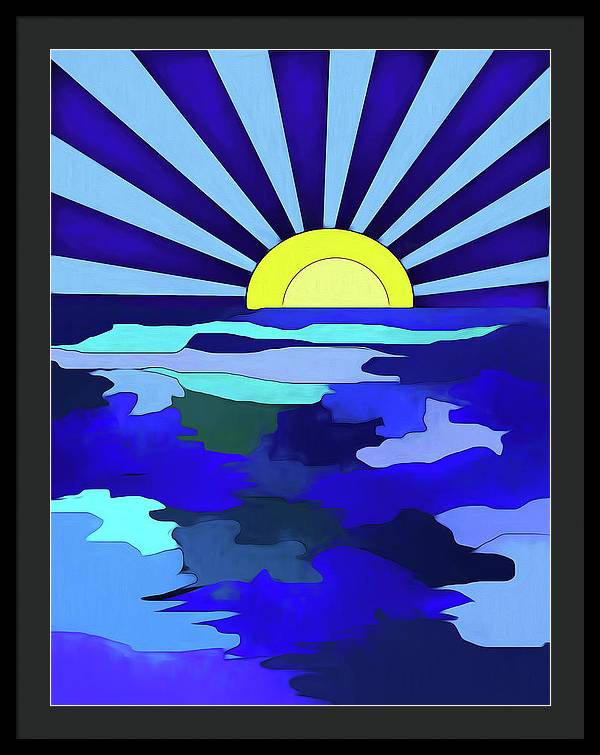 Sunset on The Lake - Framed Print