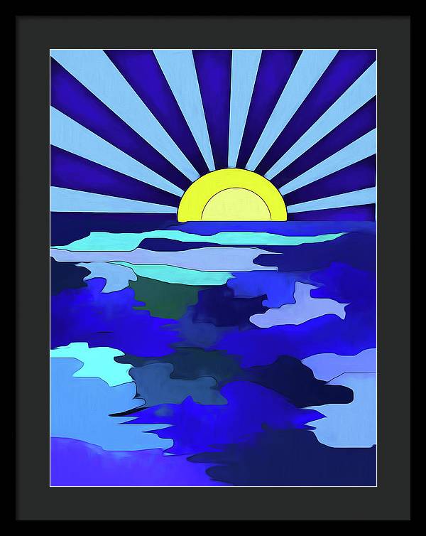 Sunset on The Lake - Framed Print