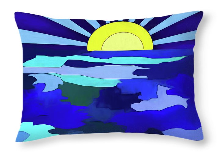 Sunset on The Lake - Throw Pillow
