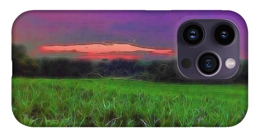 Sunset Over a Cornfield - Phone Case