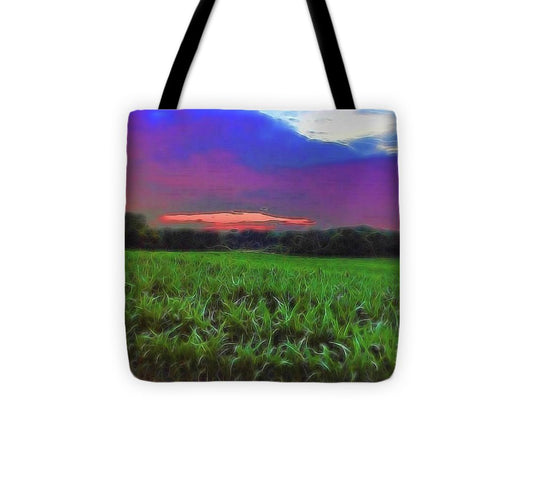 Sunset Over a Cornfield - Tote Bag